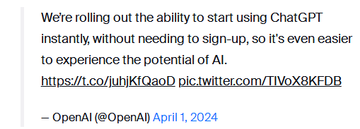 无需注册！OpenAI宣布放开ChatGPT使用限制-公闻财经