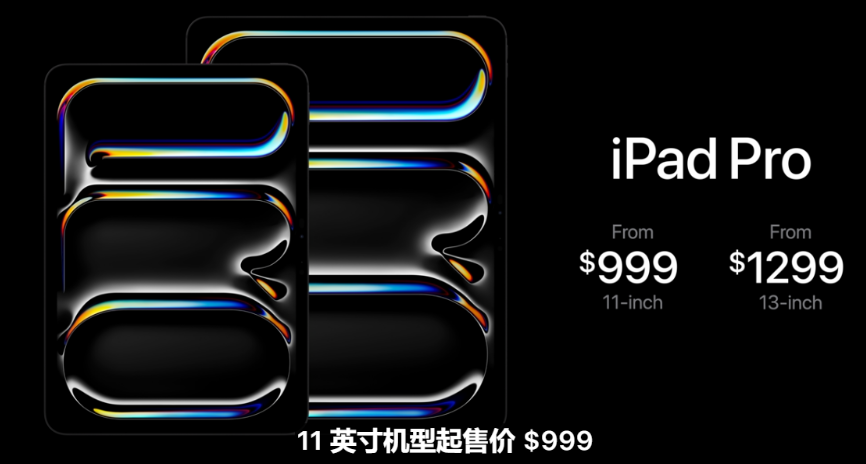 苹果发布会：新款iPad Pro售价999美元起，搭载M4芯片-公闻财经